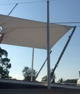 How Can You Add a Center Console Boat Shade Without Blocking Fishing Access?